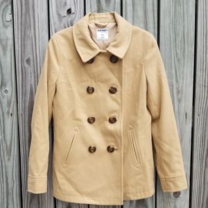 Old Navy Tan Pea Coat Small